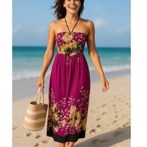NWOT Sunsets Floral Summer Dress L